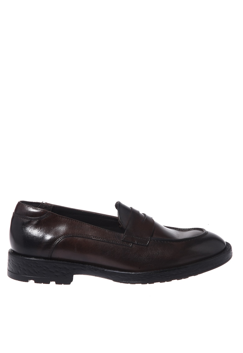 Pantofi loafer flatform - Maro inchis