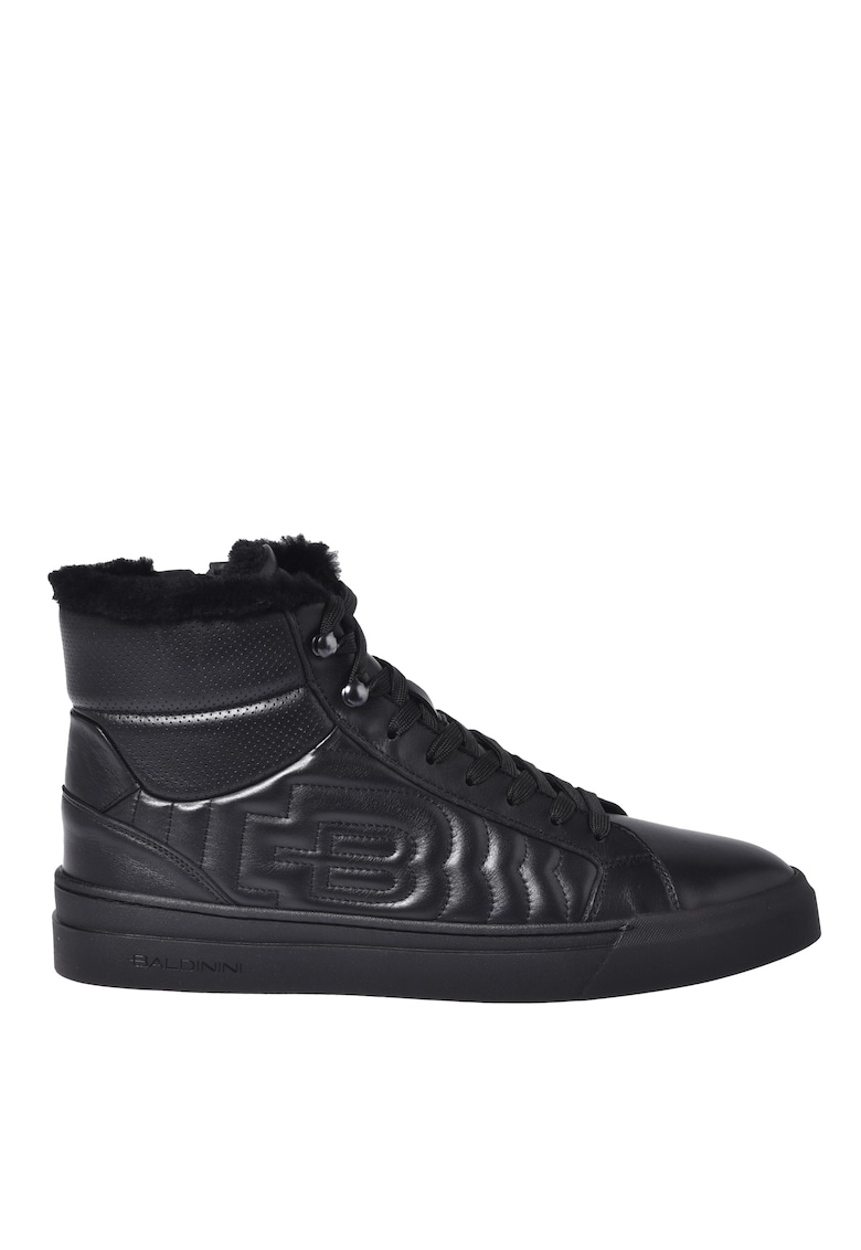 Pantofi sport high-cut din piele