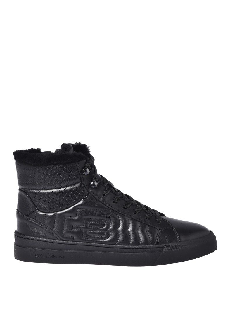 Pantofi sport high-cut din piele