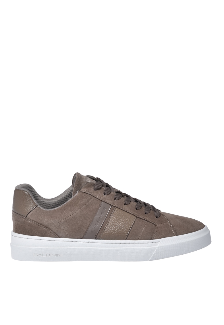 Pantofi sport low-cut de piele intoarsa cu insertii de piele
