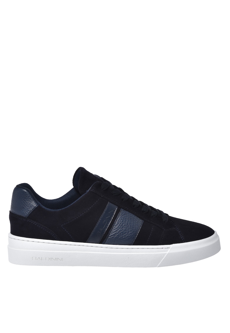 Pantofi sport low-cut de piele intoarsa cu insertii de piele