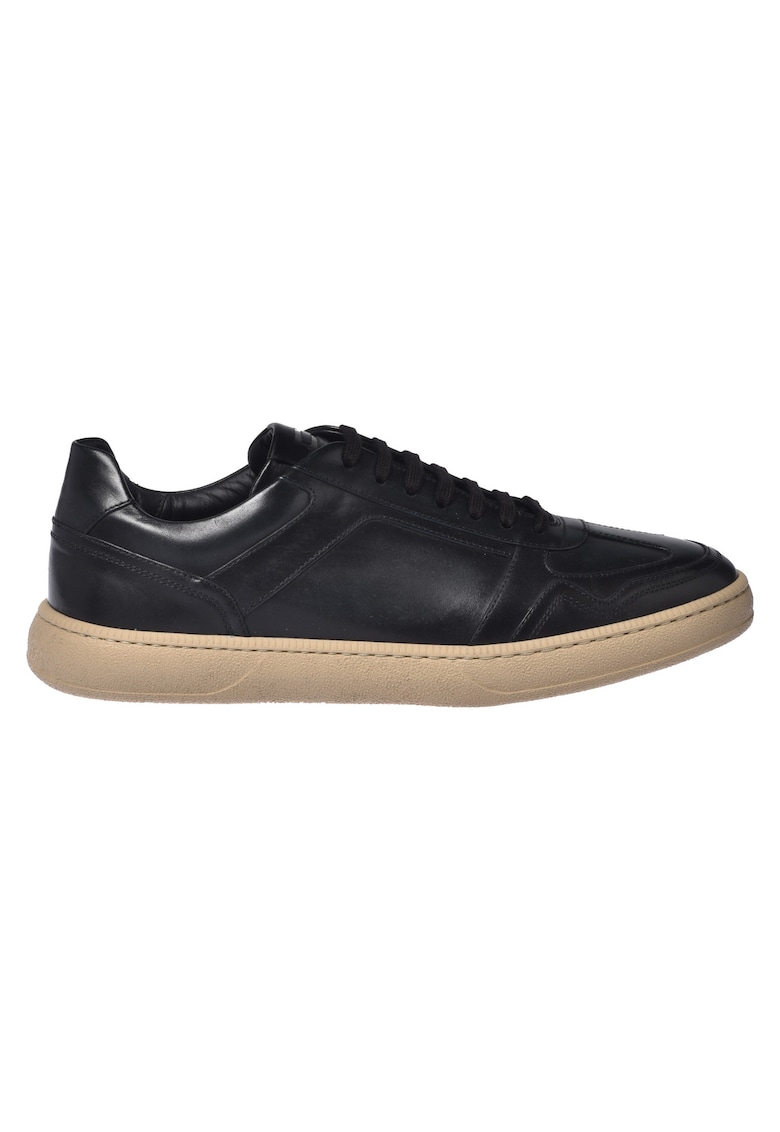 Pantofi sport low-cut de piele - Negru