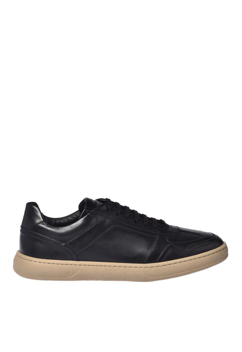 Pantofi sport low-cut de piele - Negru