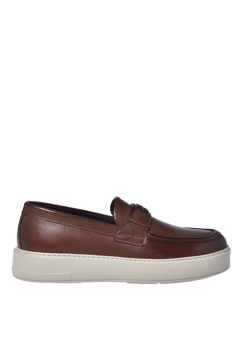 Pantofi loafer de piele - Maro