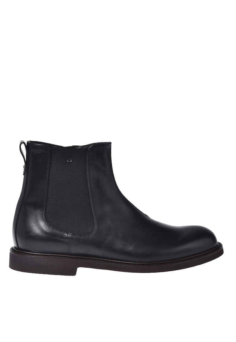 Ghete Chelsea din piele - Negru