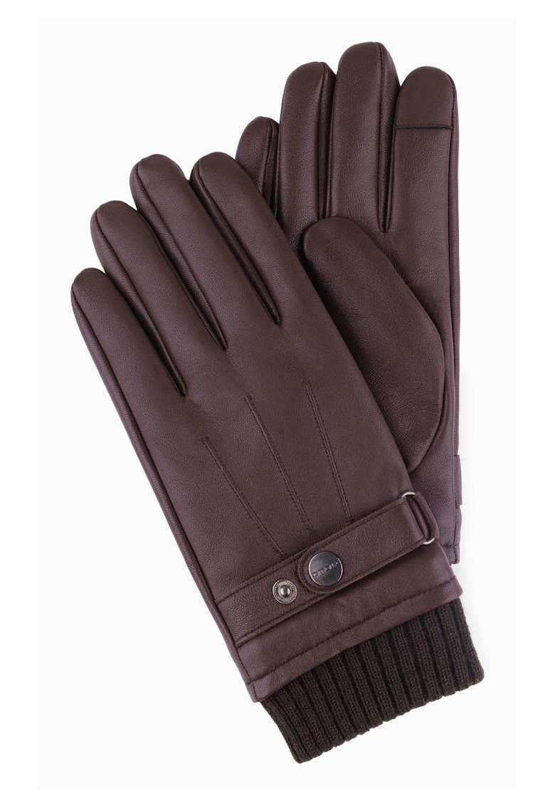 Manusi din piele OM-ACGL-0128 - Maro inchis