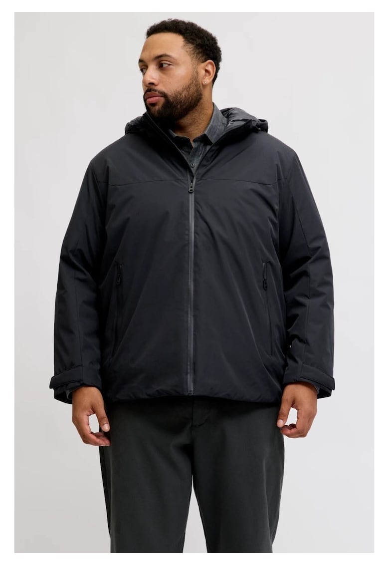 Plus Jacheta de tranzitie - barbati big size - cu gluga si croiala Regular fit