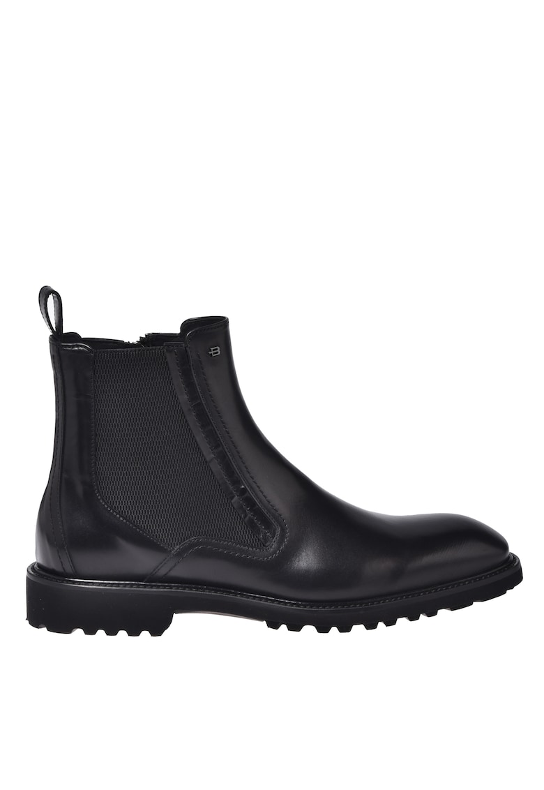 Ghete Chelsea din piele - Negru