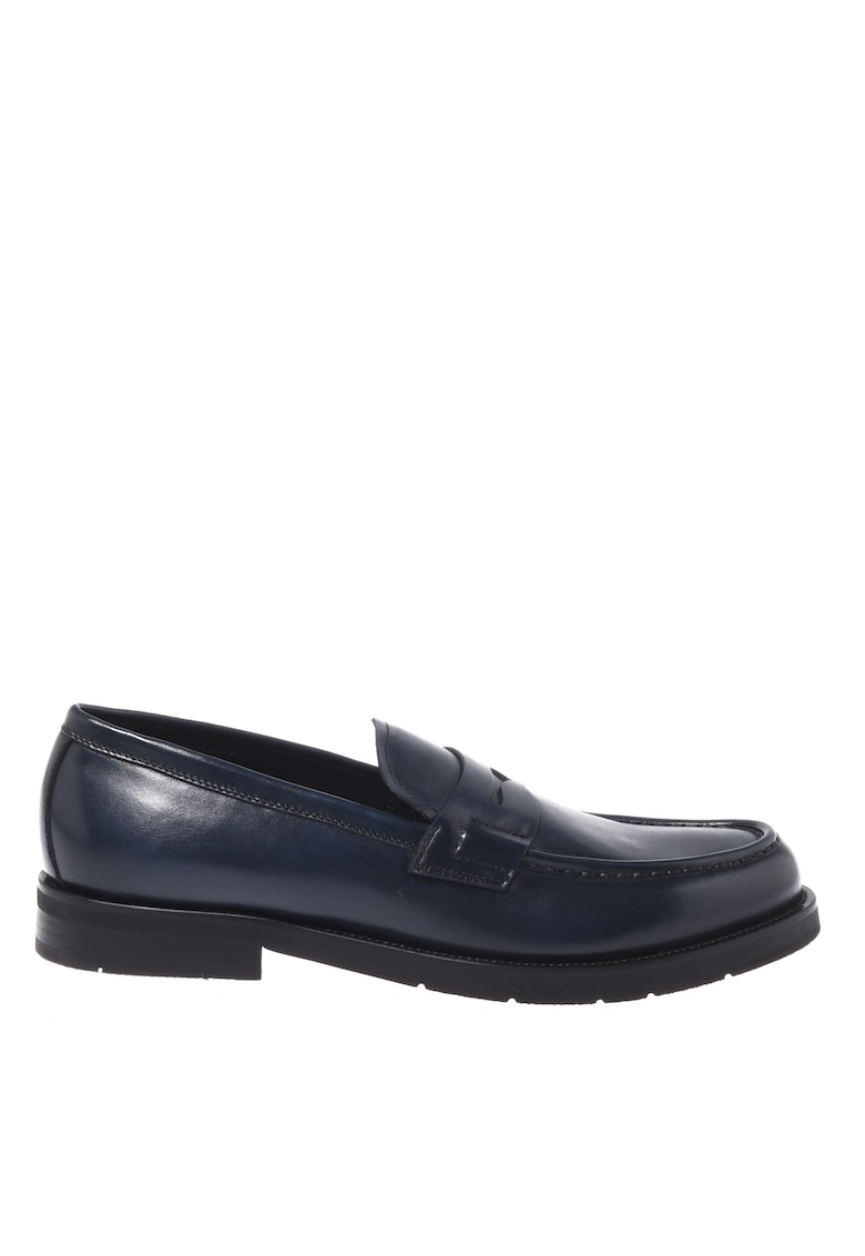 Pantofi loafer din piele cu model uni