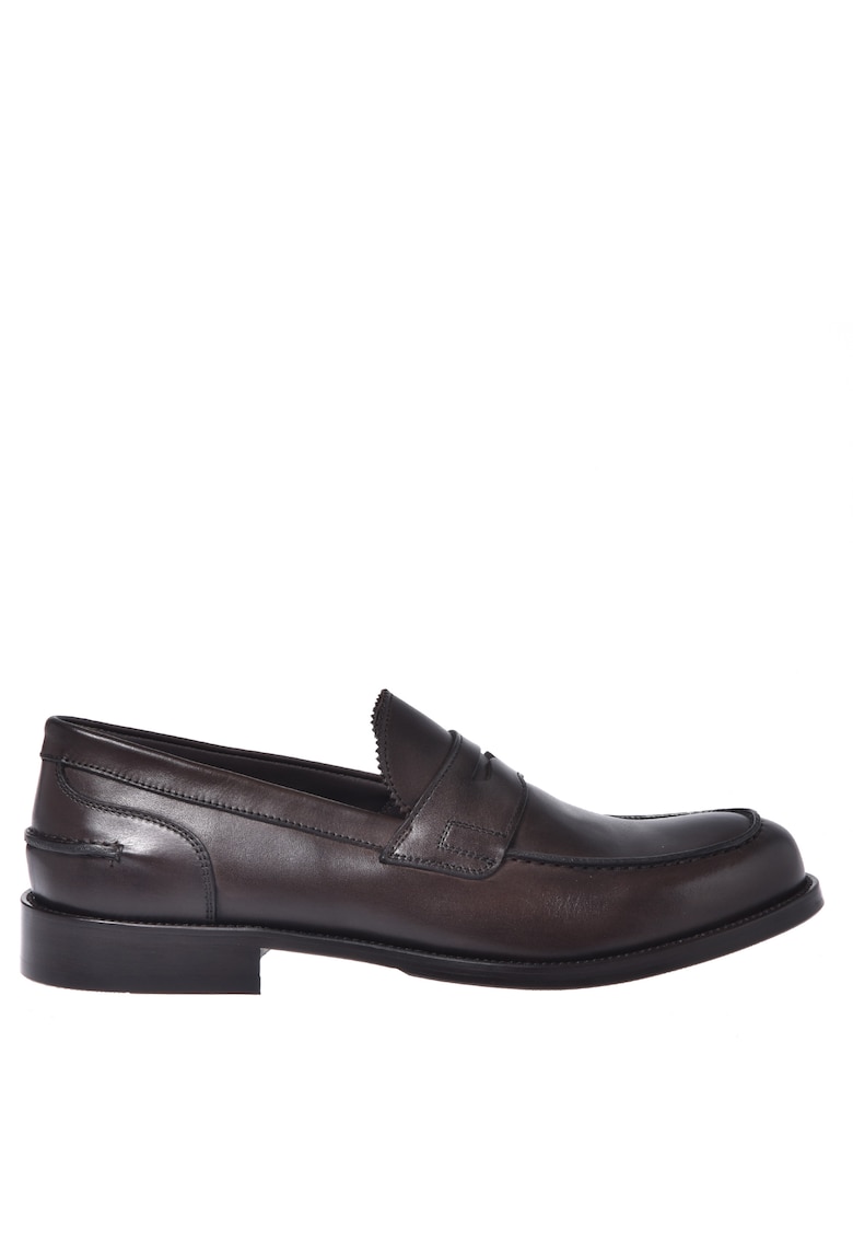 Pantofi loafer din piele cu model uni