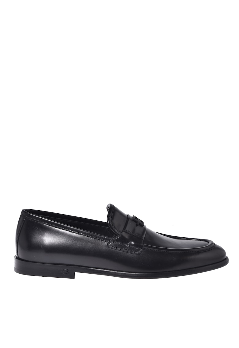 Pantofi loafer din piele cu model uni