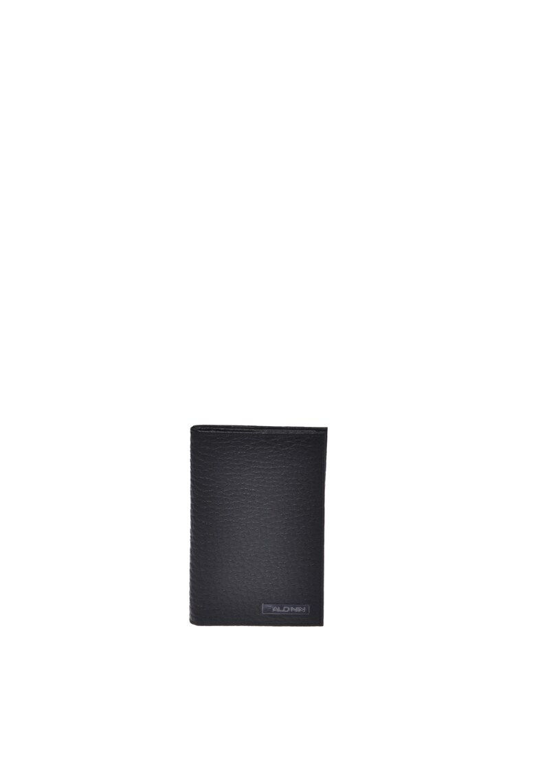 Portcart uni din piele - Negru