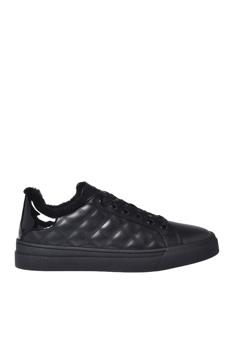 Pantofi sport low-cut din piele - Negru