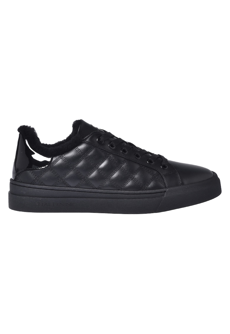 Pantofi sport low-cut din piele - Negru