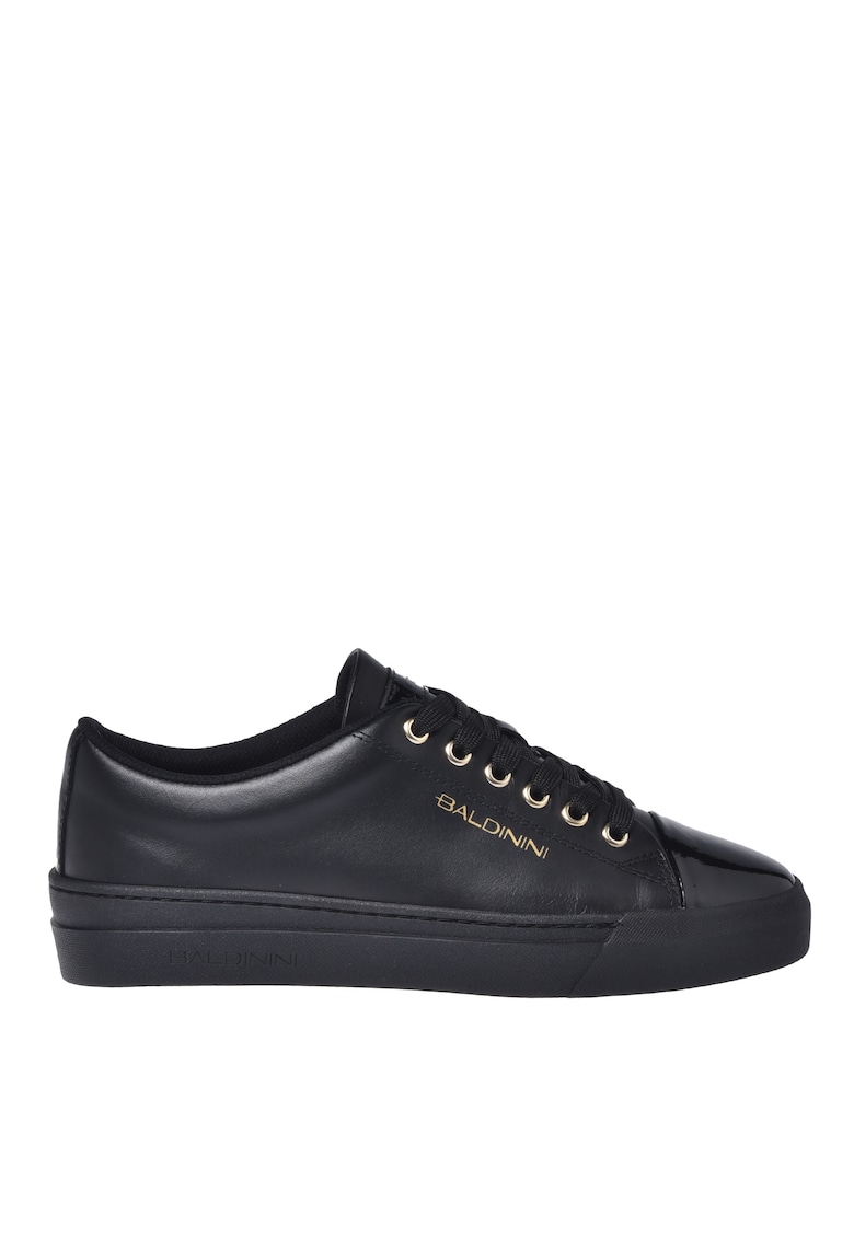 Pantofi sport low-cut din piele - Negru