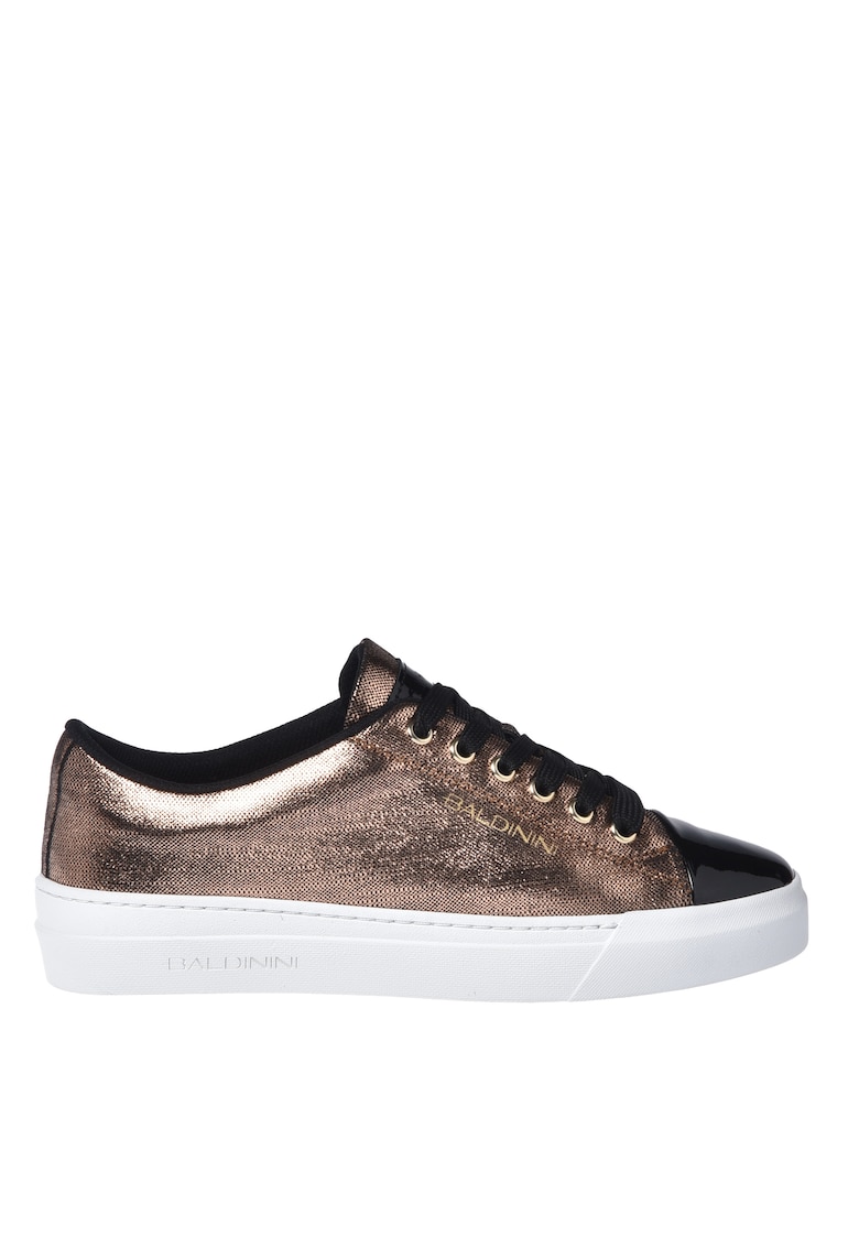 Pantofi sport low-cut din piele - Negru