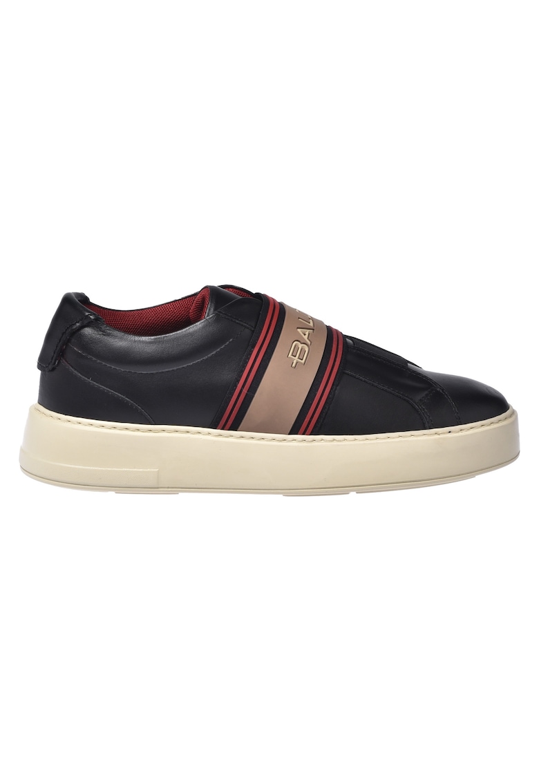 Pantofi sport low-cut din piele - Negru
