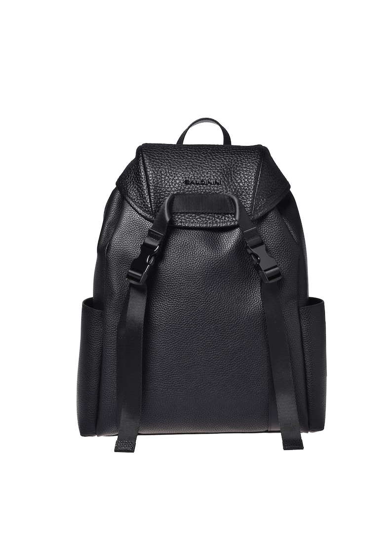 Rucsac uni din piele - Negru