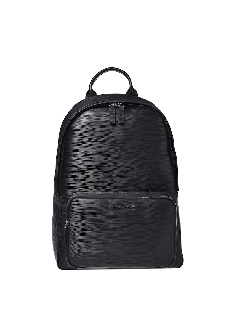 Rucsac din piele cu buzunar frontal