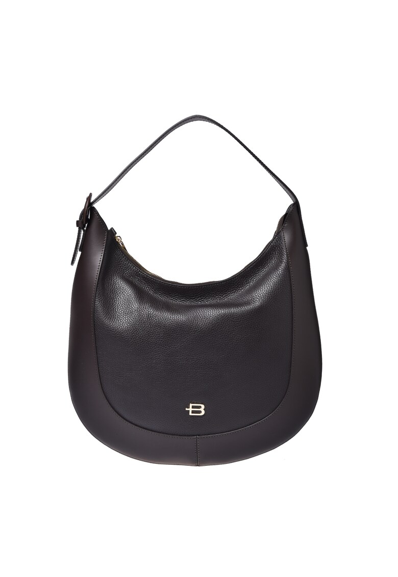 Geanta hobo din piele - Maro inchis