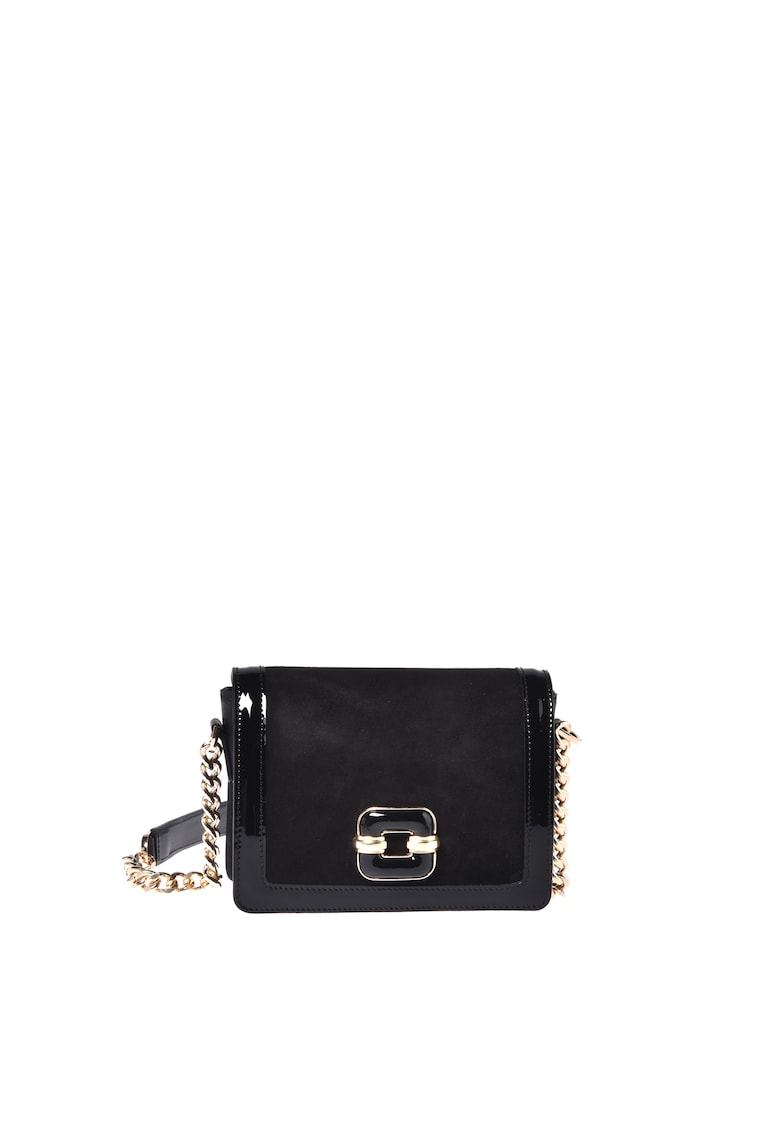 Geanta crossbody din piele - Negru