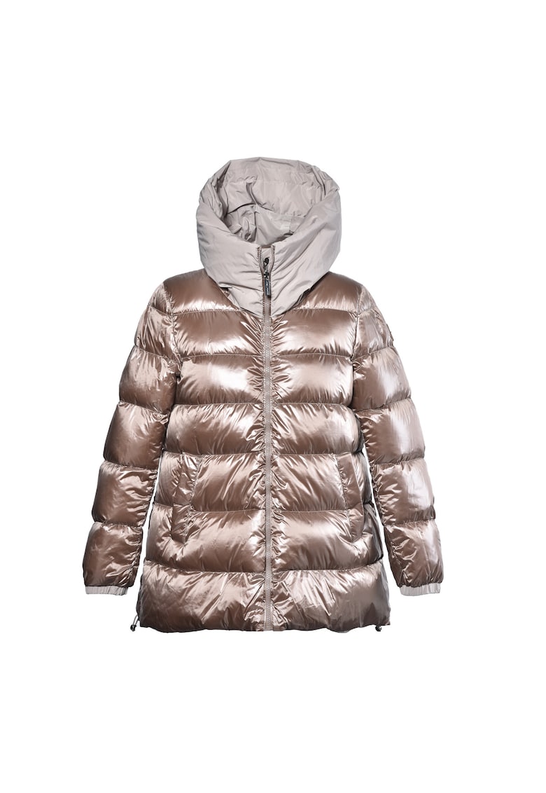 Geaca cu umplutura de puf si guler inalt