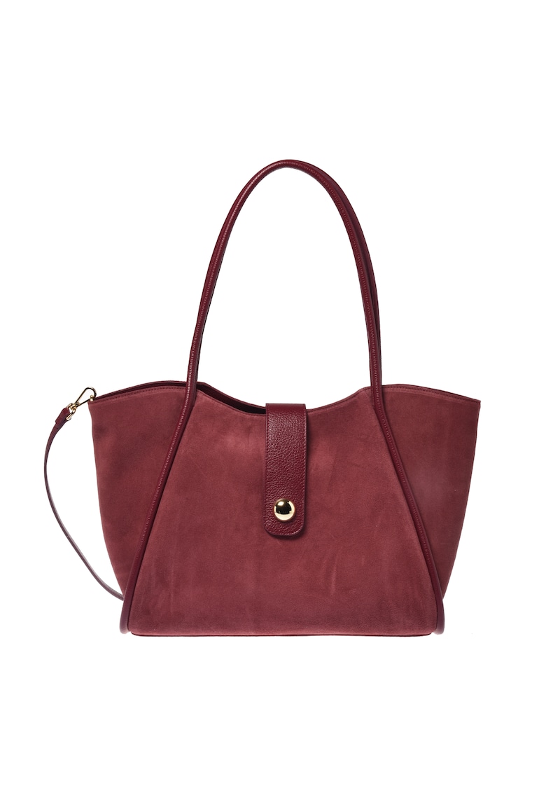 Geanta tote din piele intoarsa cu