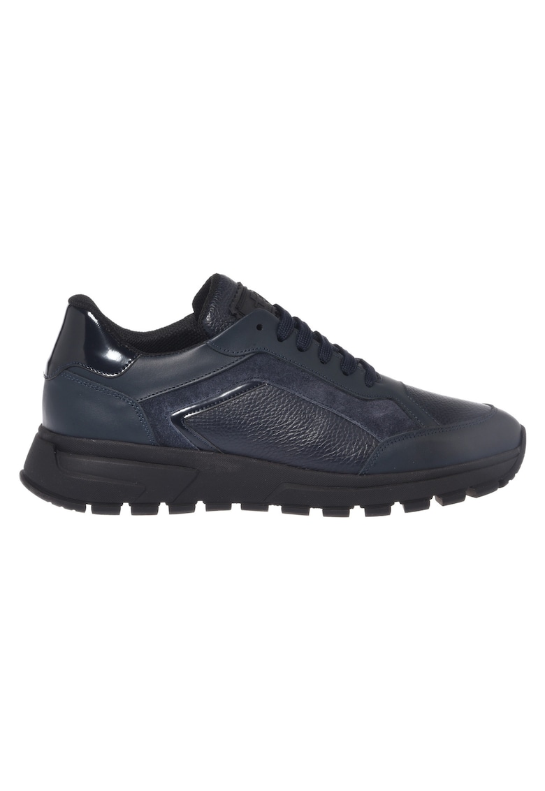 Pantofi sport low-cut din piele - Albastru