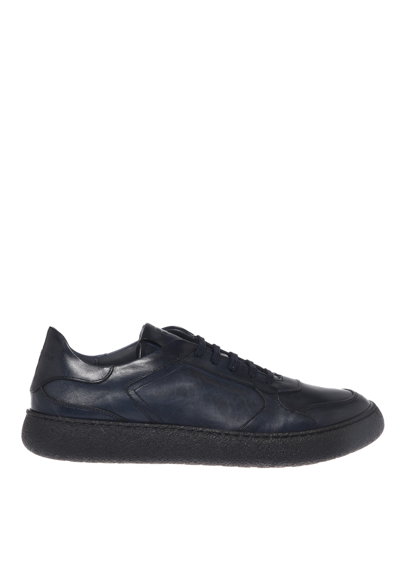 Pantofi sport low-cut din piele - Albastru