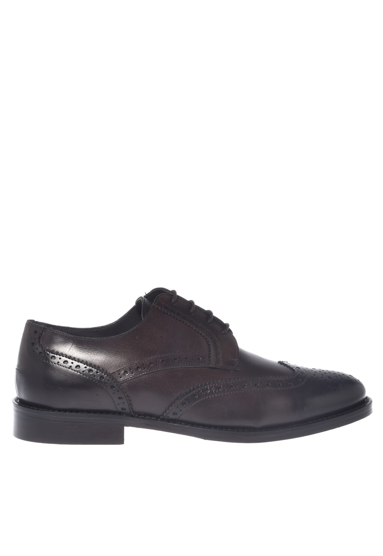 Pantofi brogue din piele cu model uni