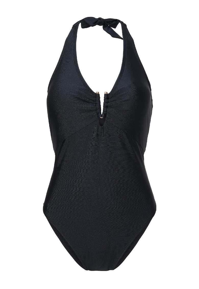 LingaDore Sutien de baie intreg cu decolteu halter - Negru