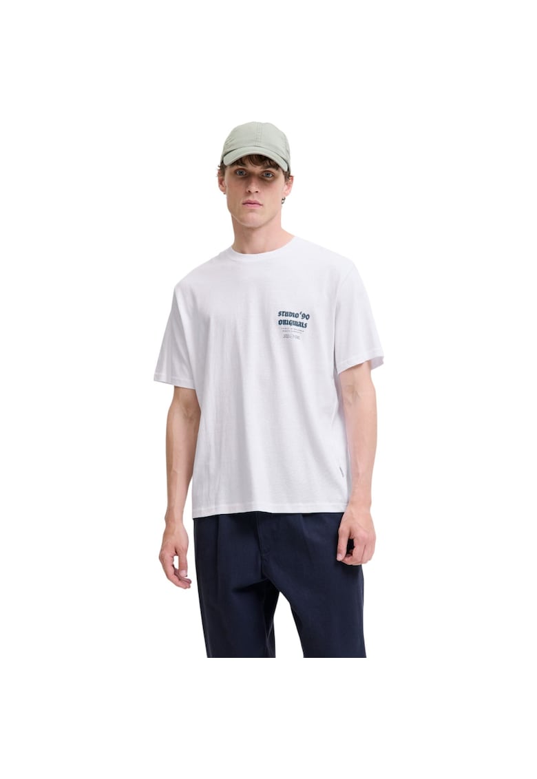 Tricou JACK &JONES Meadows Typo 50208 - Alb