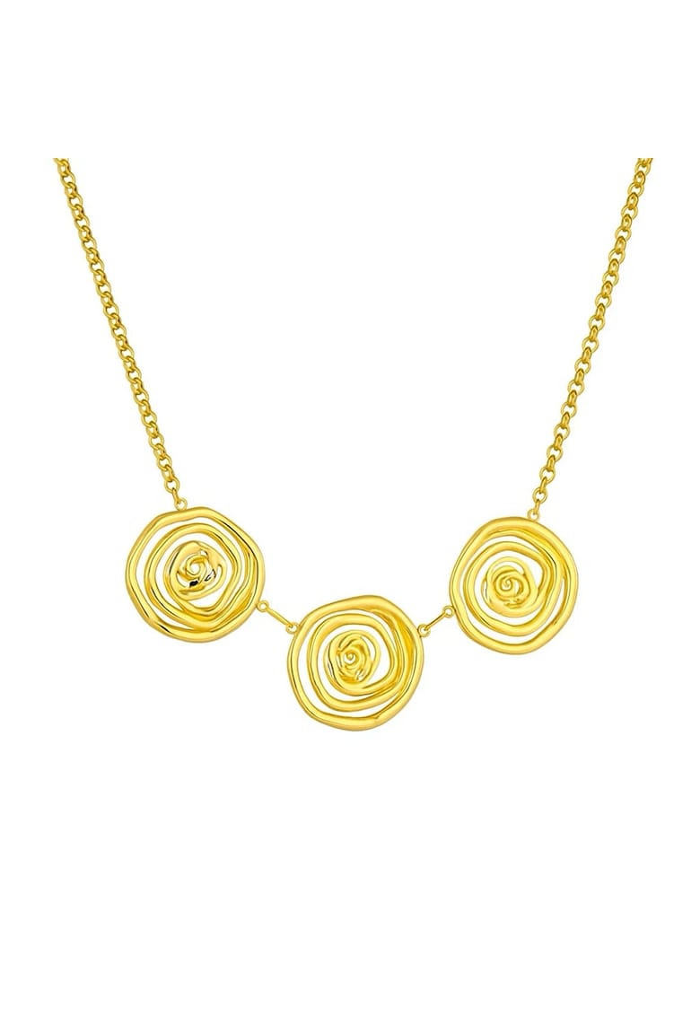 Colier Ritha C5 - lungime + lantisor reglabil - otel inoxidabil - auriu