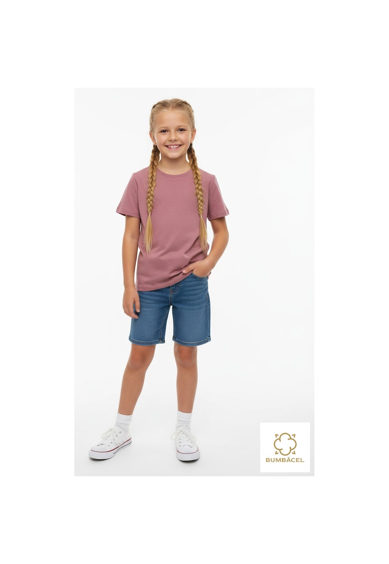 Tricou uniton din bumbac pentru fete din bumbac uniton - Roz