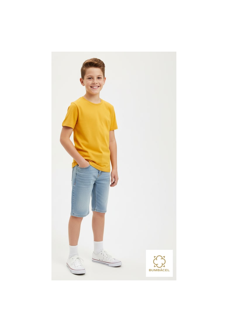 Tricou uniton din bumbac pentru baieti uniton - Galben