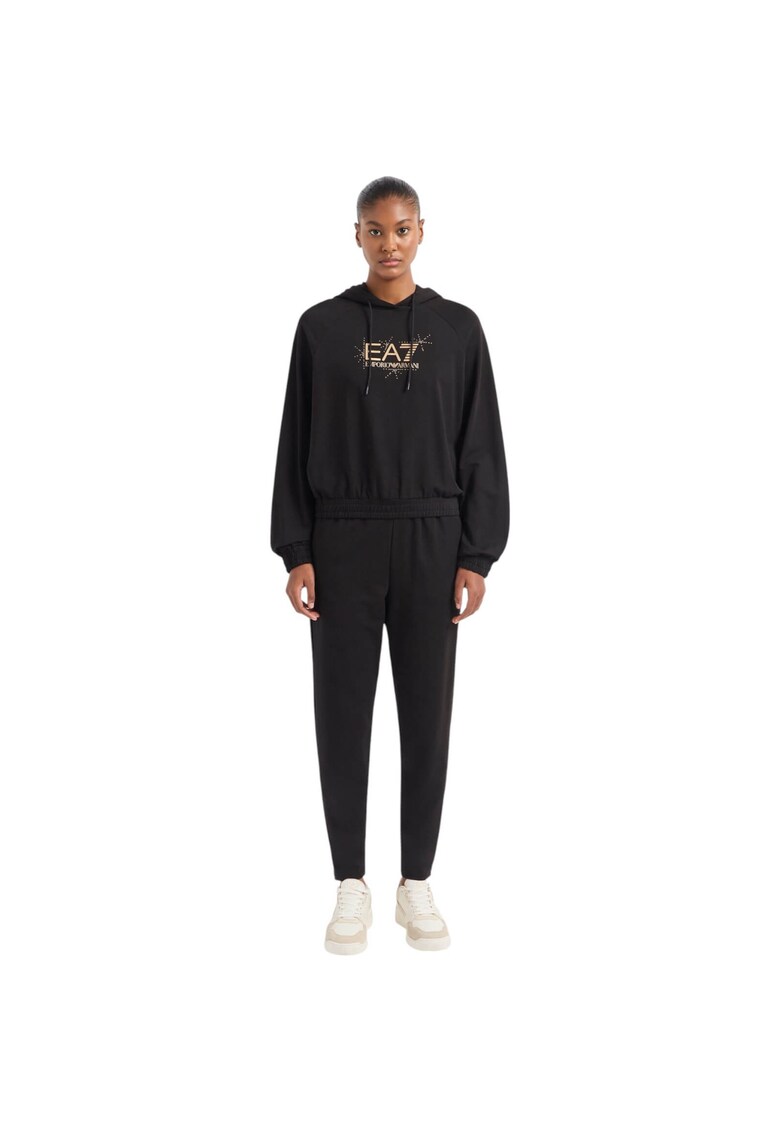 Trening EA7 Studs Logo Stretch Negru - Negru