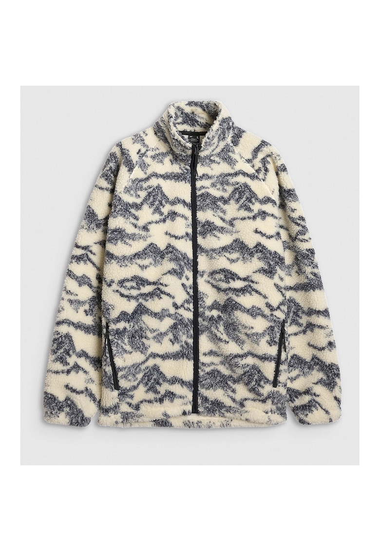 Geaca sport unisex Polar Sherpa - crem - oversize -