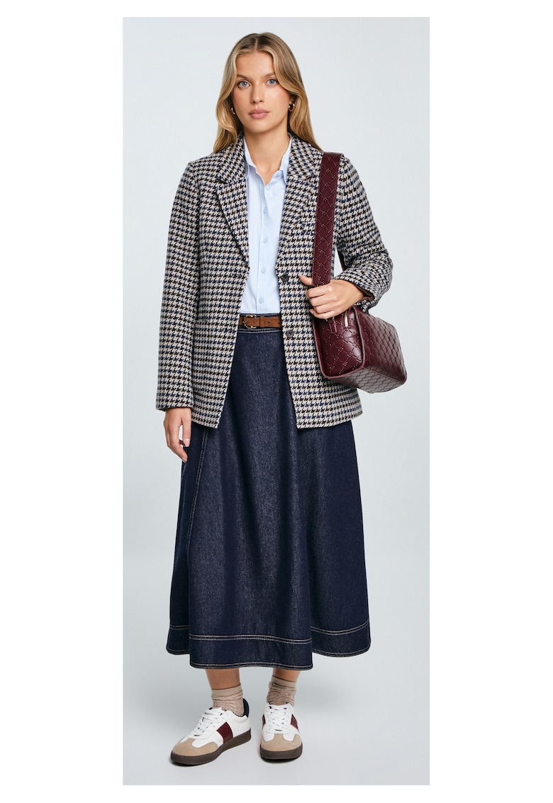 Sacou slim fit din amestec de lana