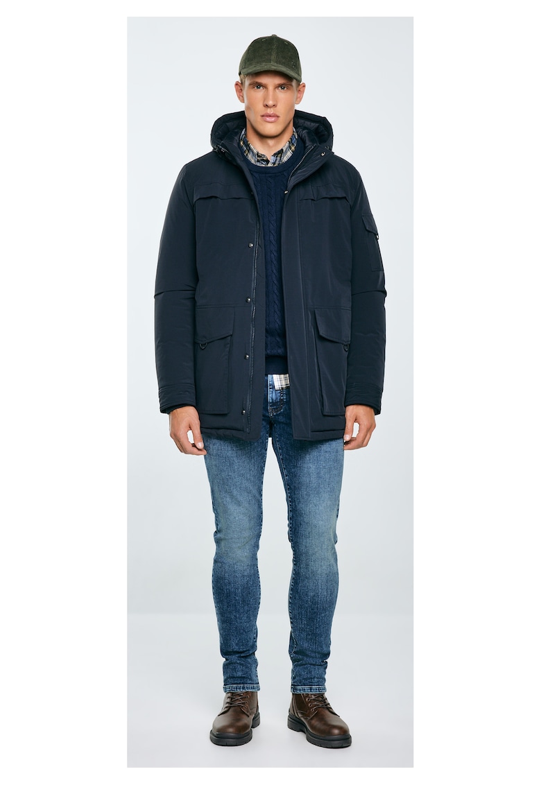 Parka cu gluga si buzunare laterale