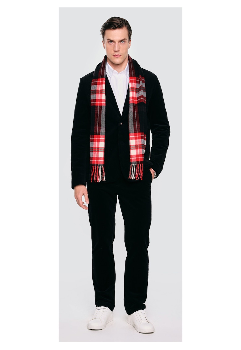 Sacou cu model uni si aspect de catifea -