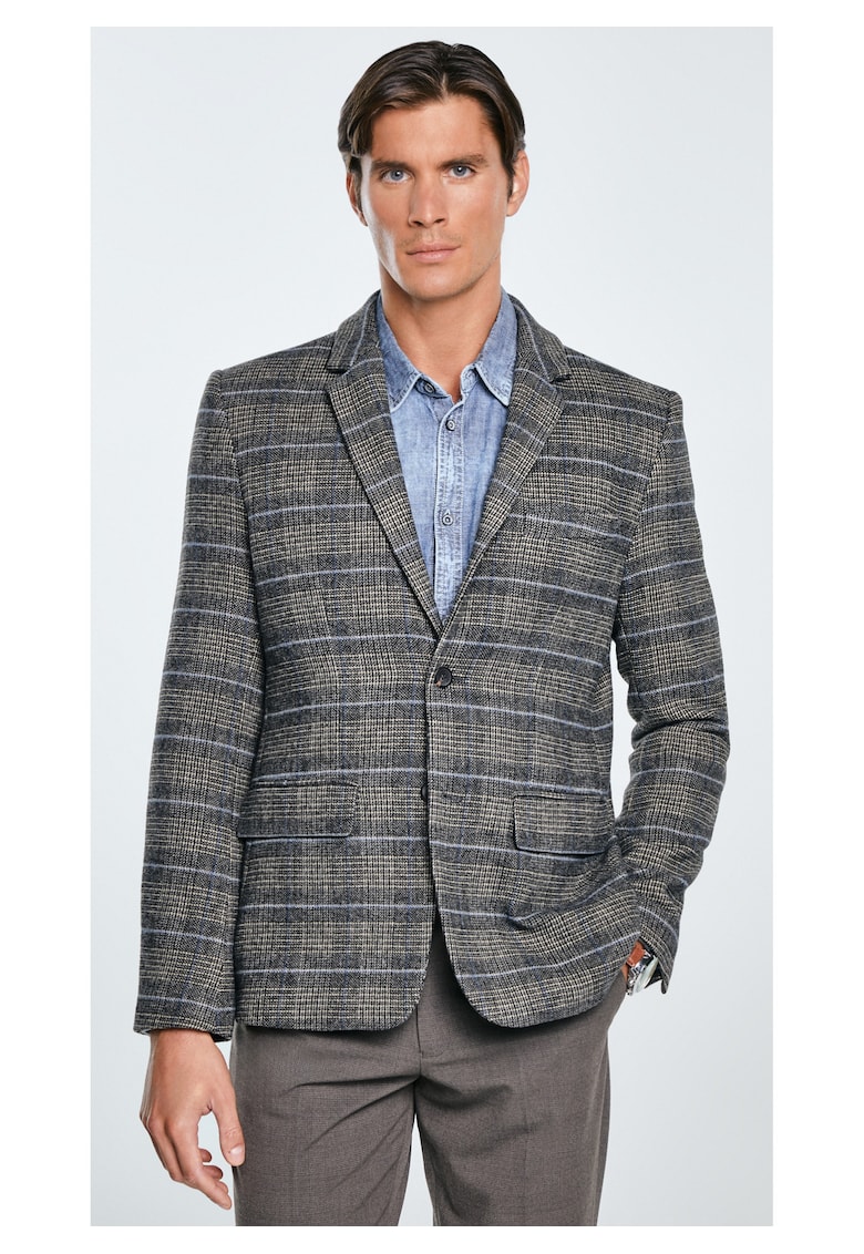 Sacou in carouri din amestec de lana Filo