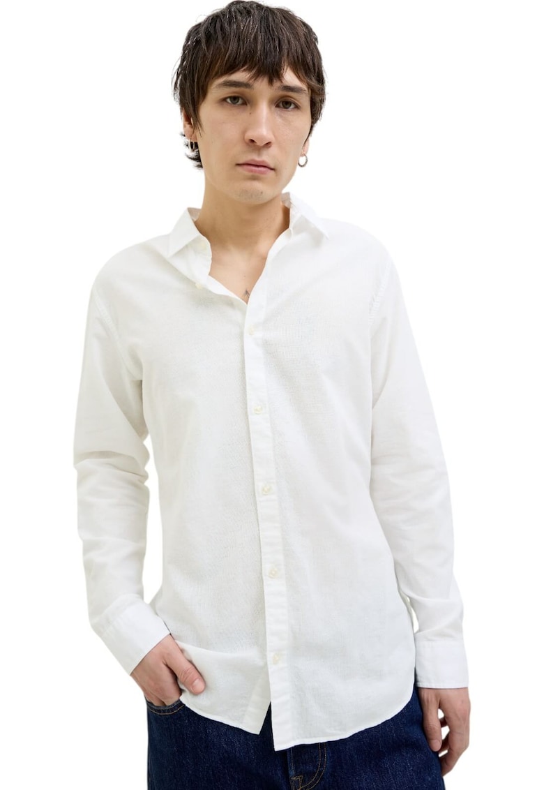 Camasa JACK &JONES Breeze Linen Blend 43042 - Alb
