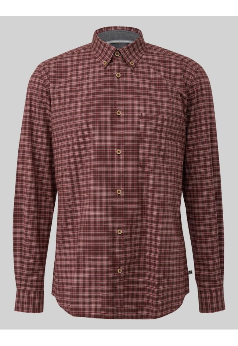 Camasa barbati cu imprimeu in carouri si croiala Regular fit