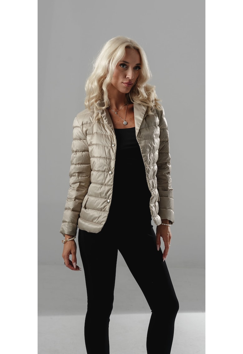 Geaca dama puf de gasca - model BENEDETTA - marime S - bej