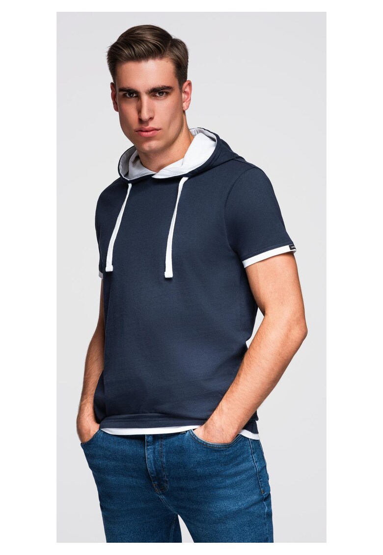 Tricou cu gluga din bumbac OM-TSCT-0256