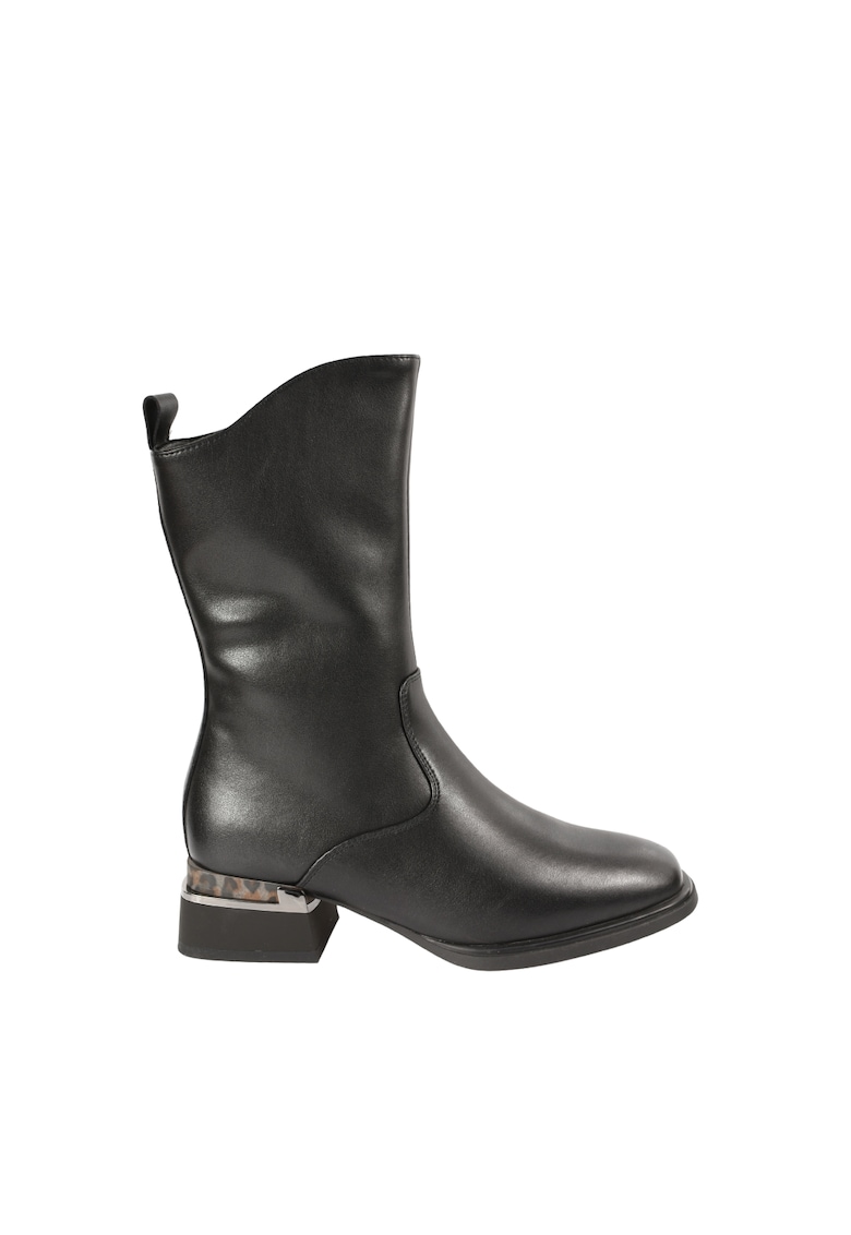 Cizme elegante - dama - W170038A negru - piele naturala - toc
