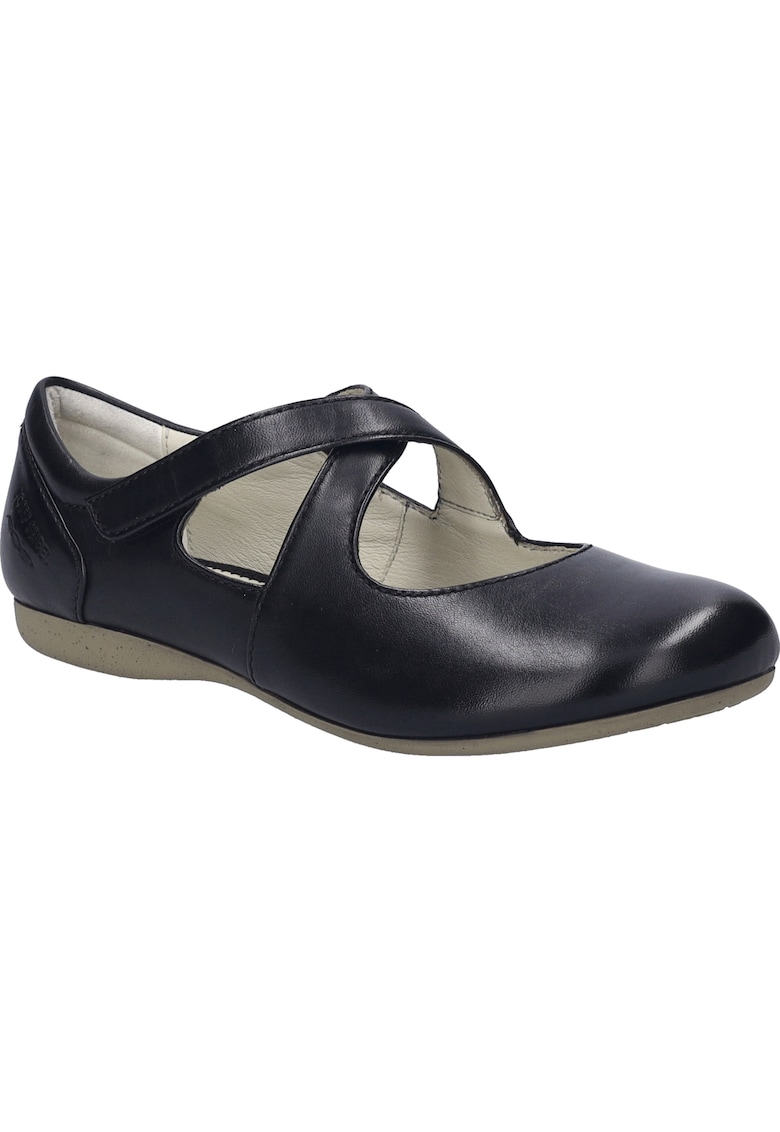 Pantofi ballet pentru femei - Fiona 72 - piele naturala - negru - Negru