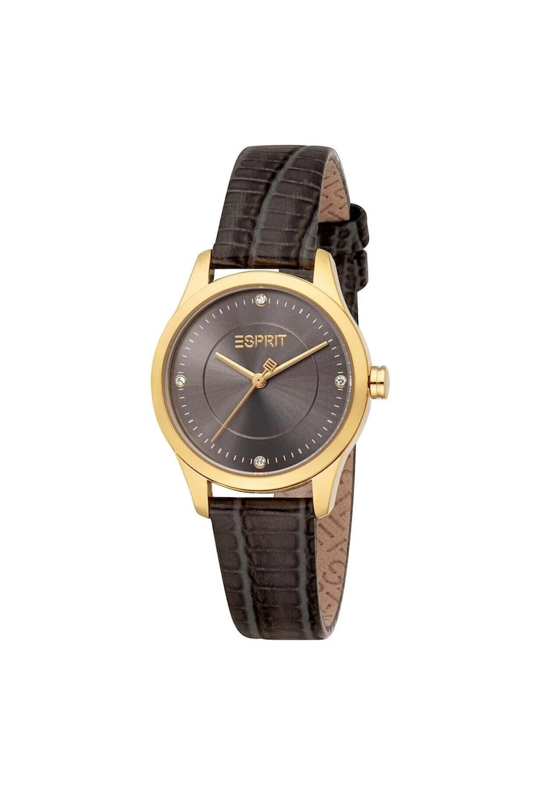 Ceas de dama carcasa de 30 mm - curea din Piele naturala rezistenta la apa 3 ATM - ES1L484L2025