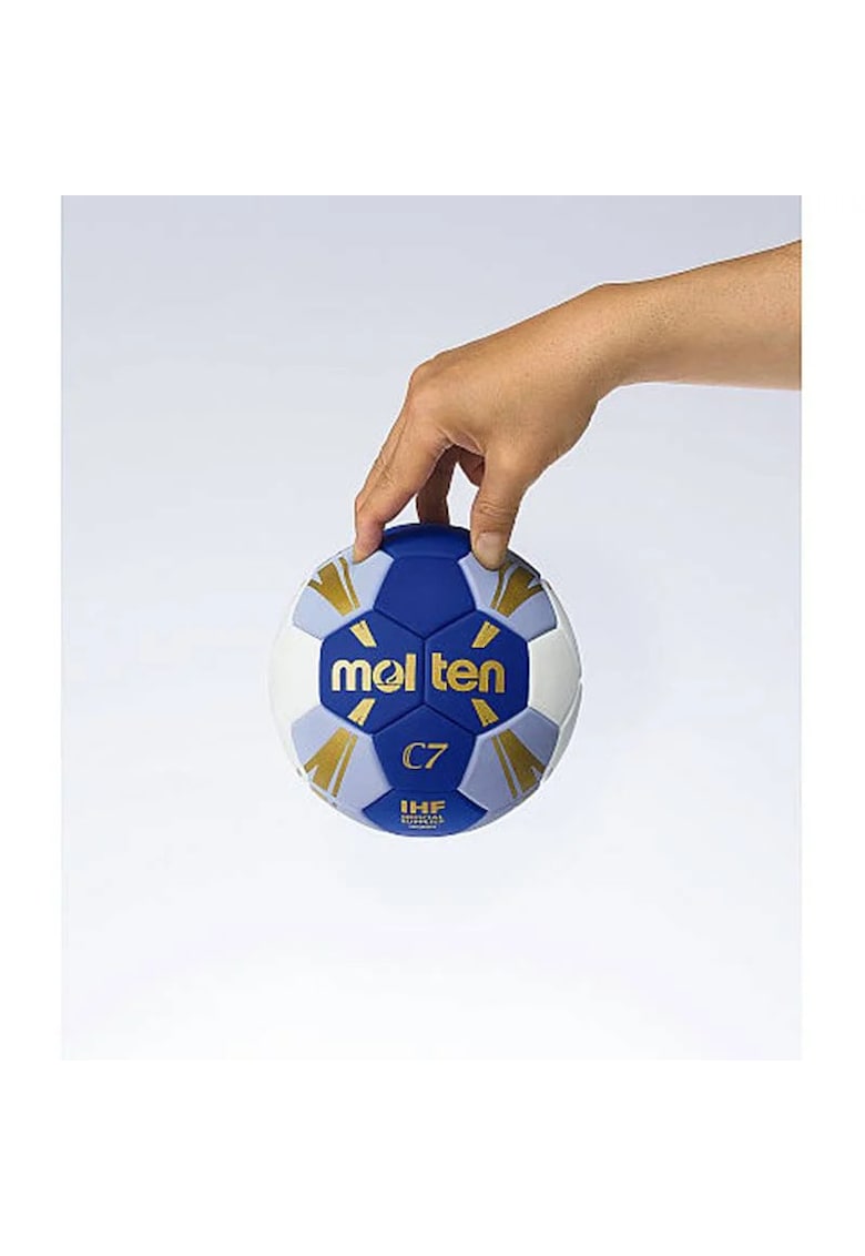 Minge handbal H0C3500 speciala pentru incepatori - super grip - marime 0 - alb cu albastru