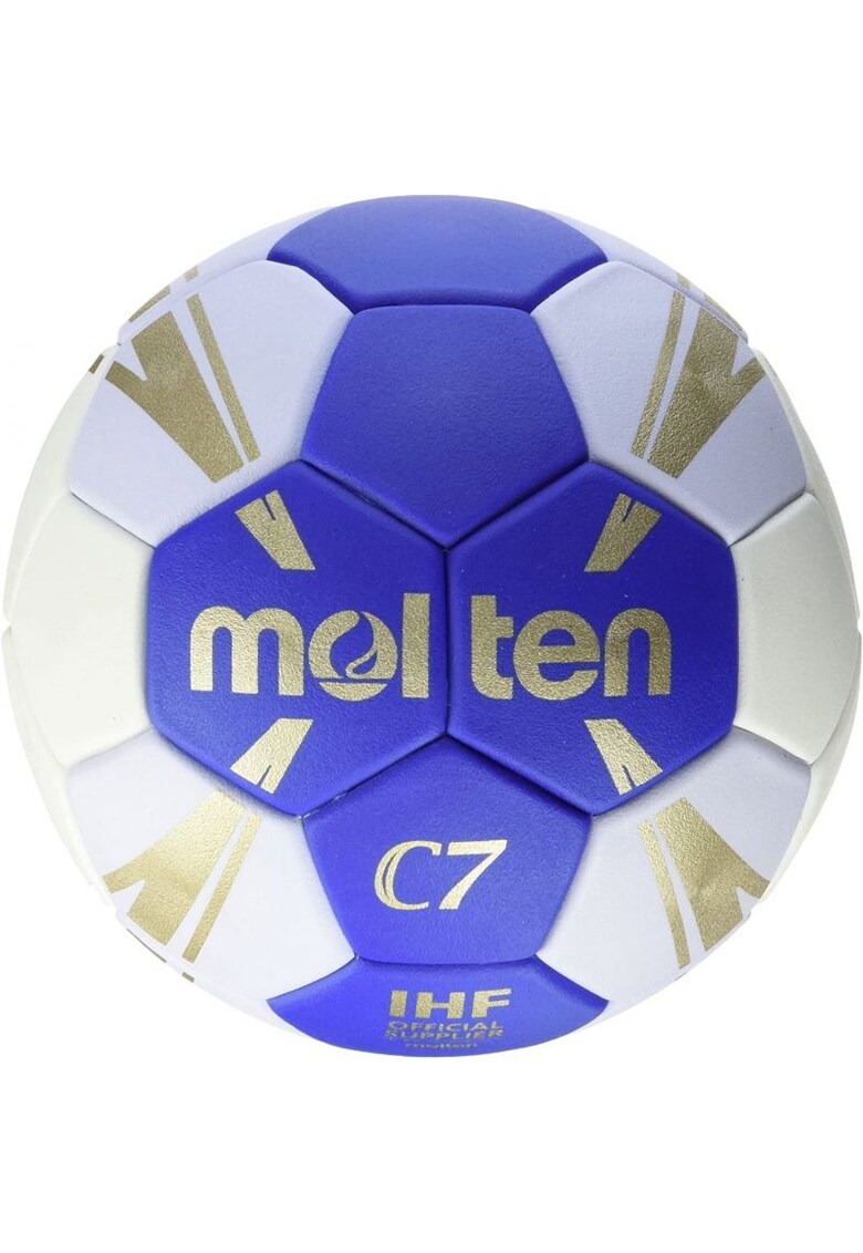 Minge handbal H2C3500 - alb cu albastru - marime 2 - super grip